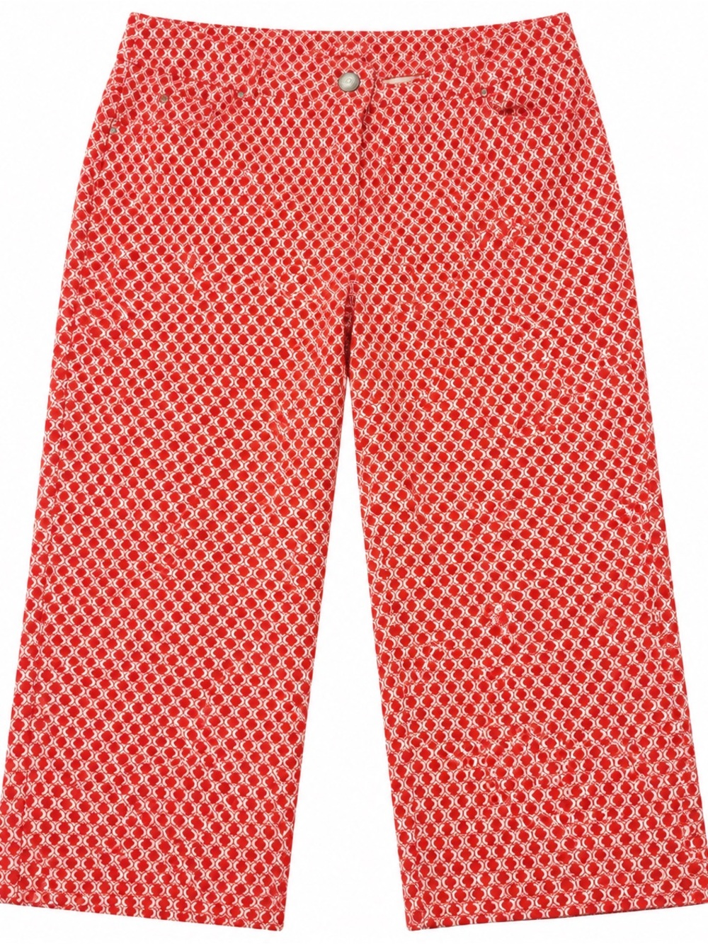 89th & Madison Red Patterned Capris